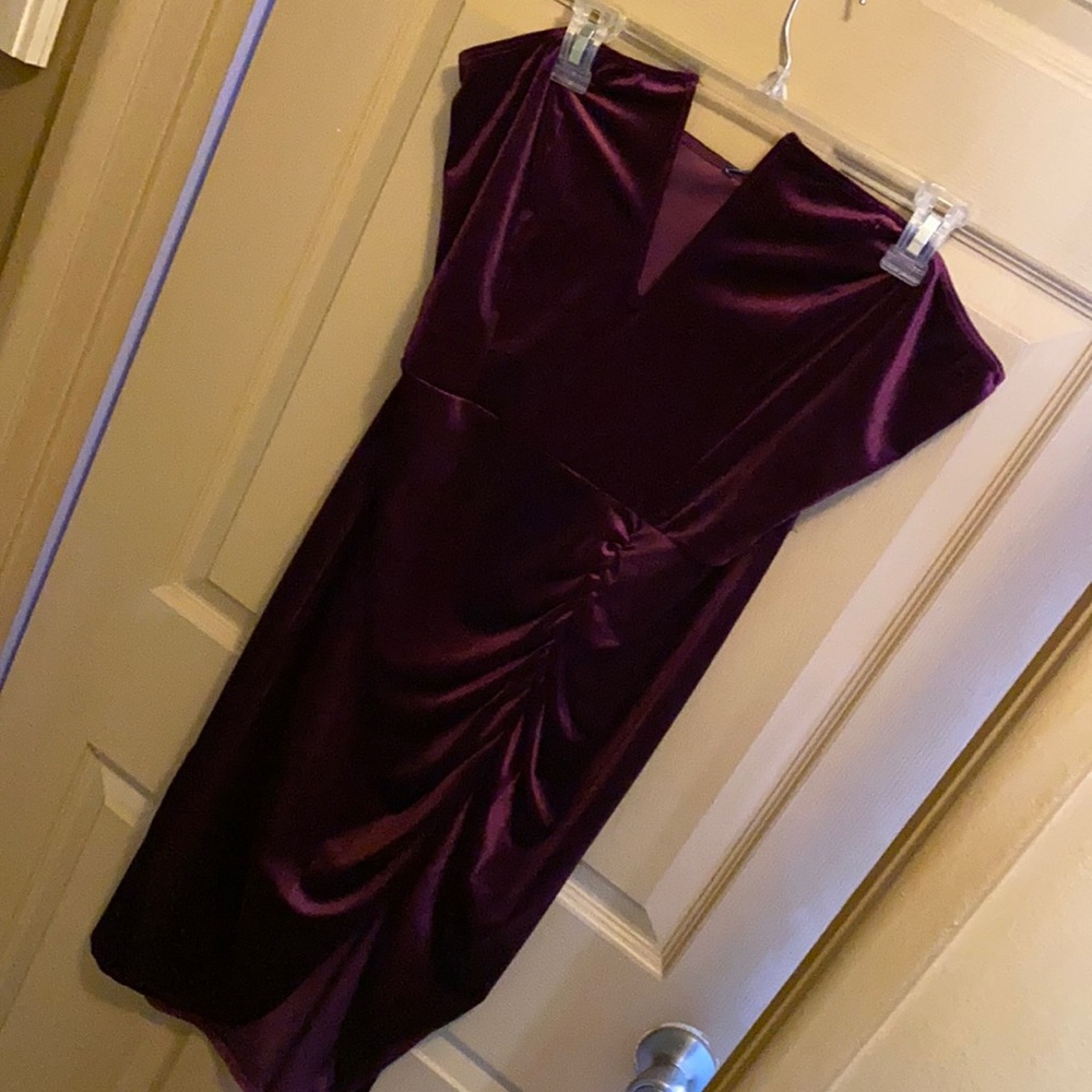 Fashion nova velvet dark purple dress
